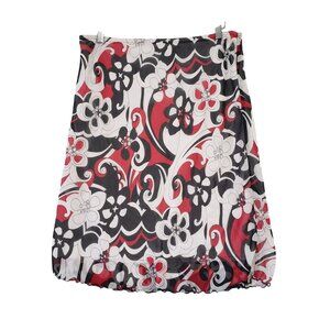 I.N. Studio Petite Floral Midi‎ Skirt PXL Pull On Y2K Fairy Grunge Boho Retro